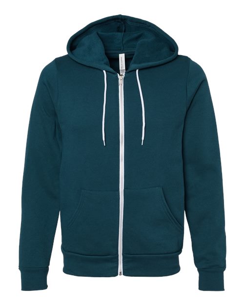 BELLA + CANVAS 3739 Unisex Sponge Fleece Full-Zip Hoodie Sweatshirt