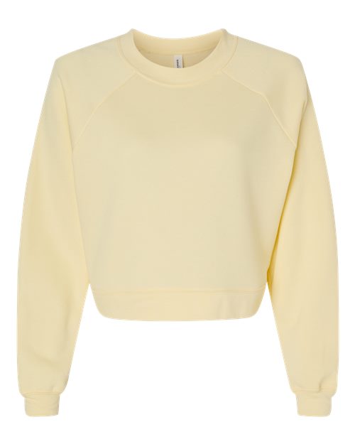 BELLA + CANVAS 7505 Women's Crop Raglan Crewneck Sweatshirt