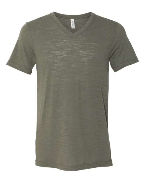 BELLA + CANVAS 3655 Unisex Textured Jersey V-Neck Tee
