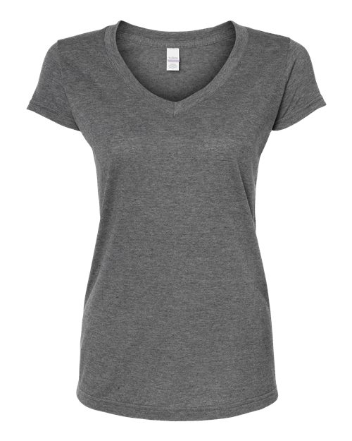 Tultex 244 Women's Poly-Rich V-Neck T-Shirt