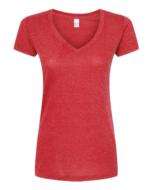 Tultex 244 Women's Poly-Rich V-Neck T-Shirt