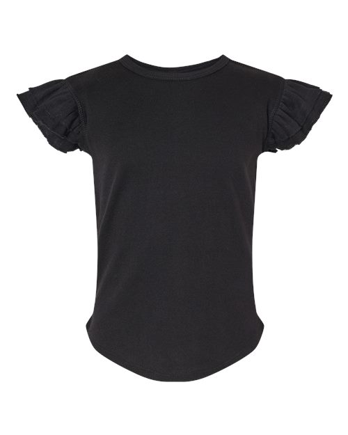 Rabbit Skins 3339 Toddler Flutter Sleeve Tee