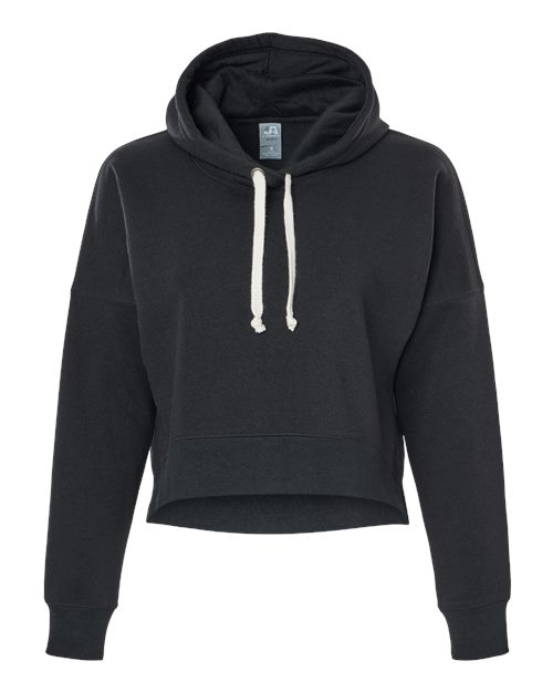 J. America 8853 Women's Crop Hooded Sweatshirt