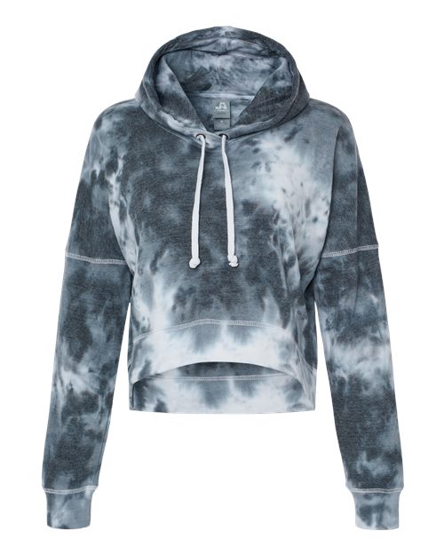 J. America 8853 Women's Crop Hooded Sweatshirt