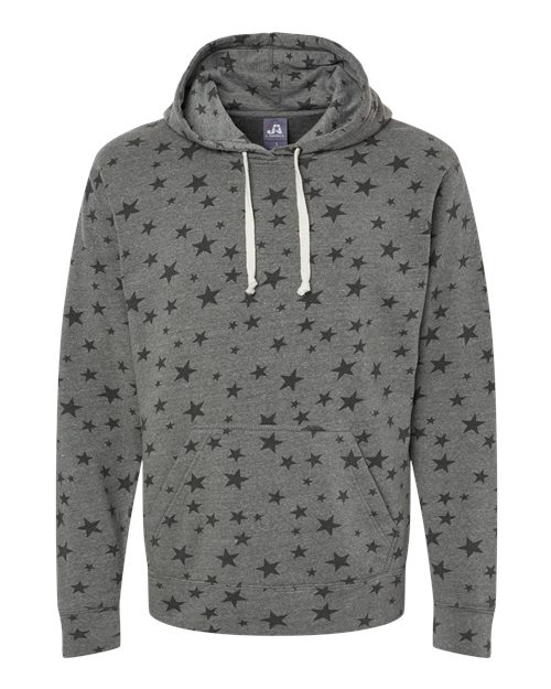 J. America 8871 Men's Triblend Fleece Hooded Sweatshirt