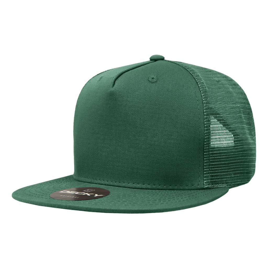 Decky 1040 5 Panel High Profile Structured Cotton Blend Trucker