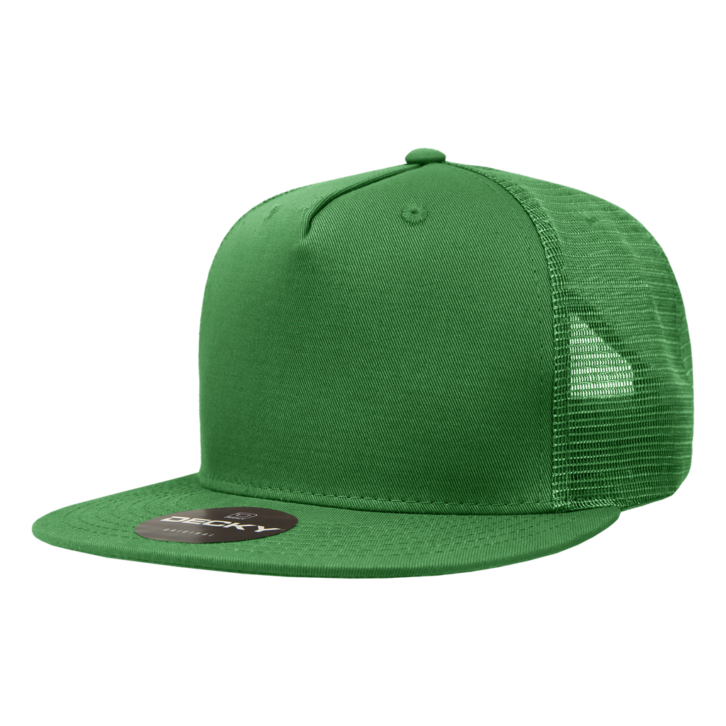 Decky 1040 5 Panel High Profile Structured Cotton Blend Trucker