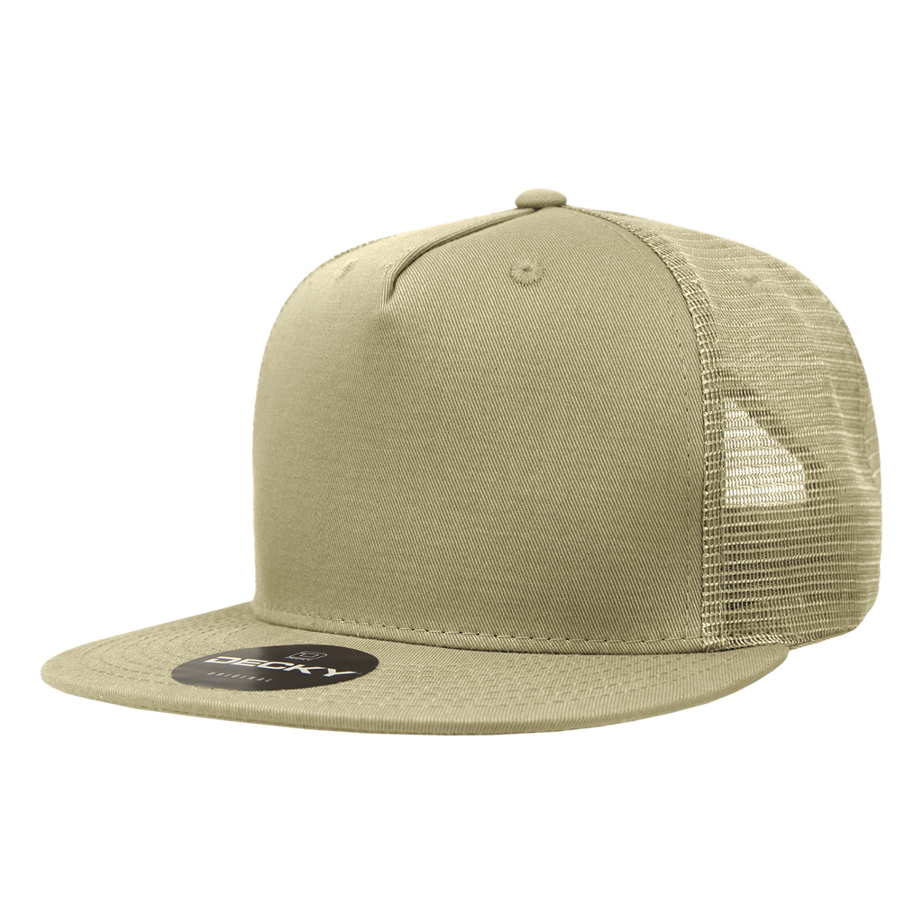 Decky 1040 5 Panel High Profile Structured Cotton Blend Trucker