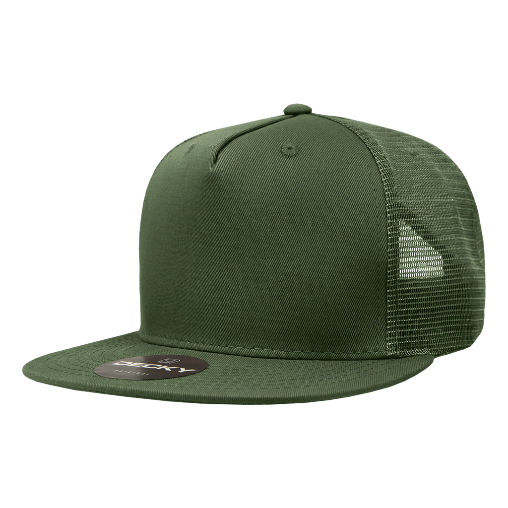 Decky 1040 5 Panel High Profile Structured Cotton Blend Trucker