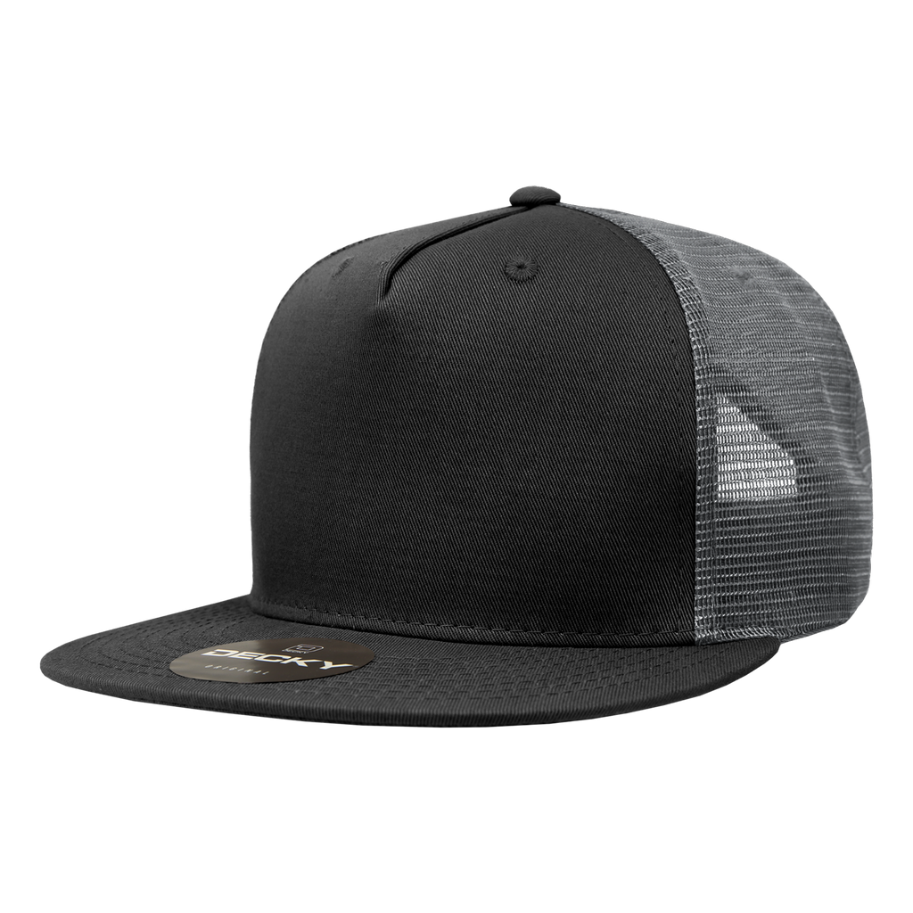 Decky 1040 5 Panel High Profile Structured Cotton Blend Trucker