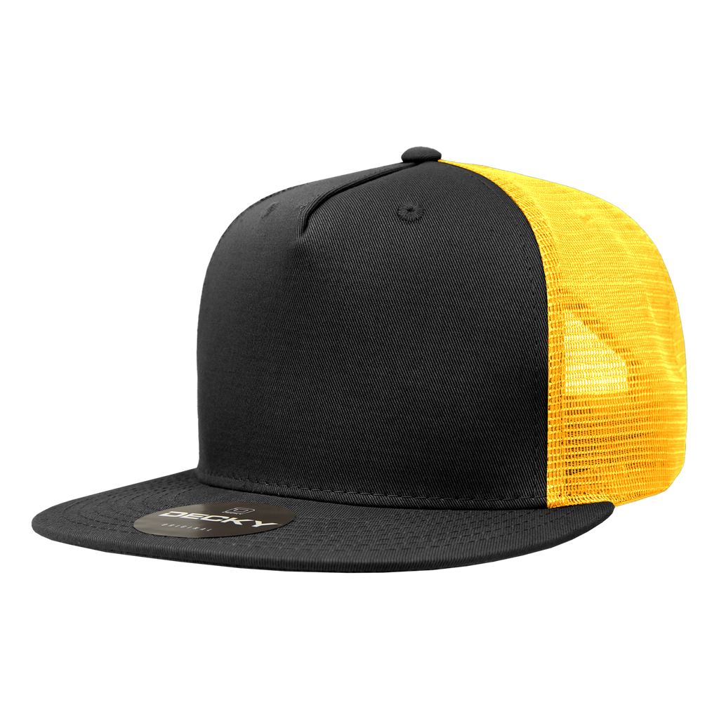 Decky 1040 5 Panel High Profile Structured Cotton Blend Trucker