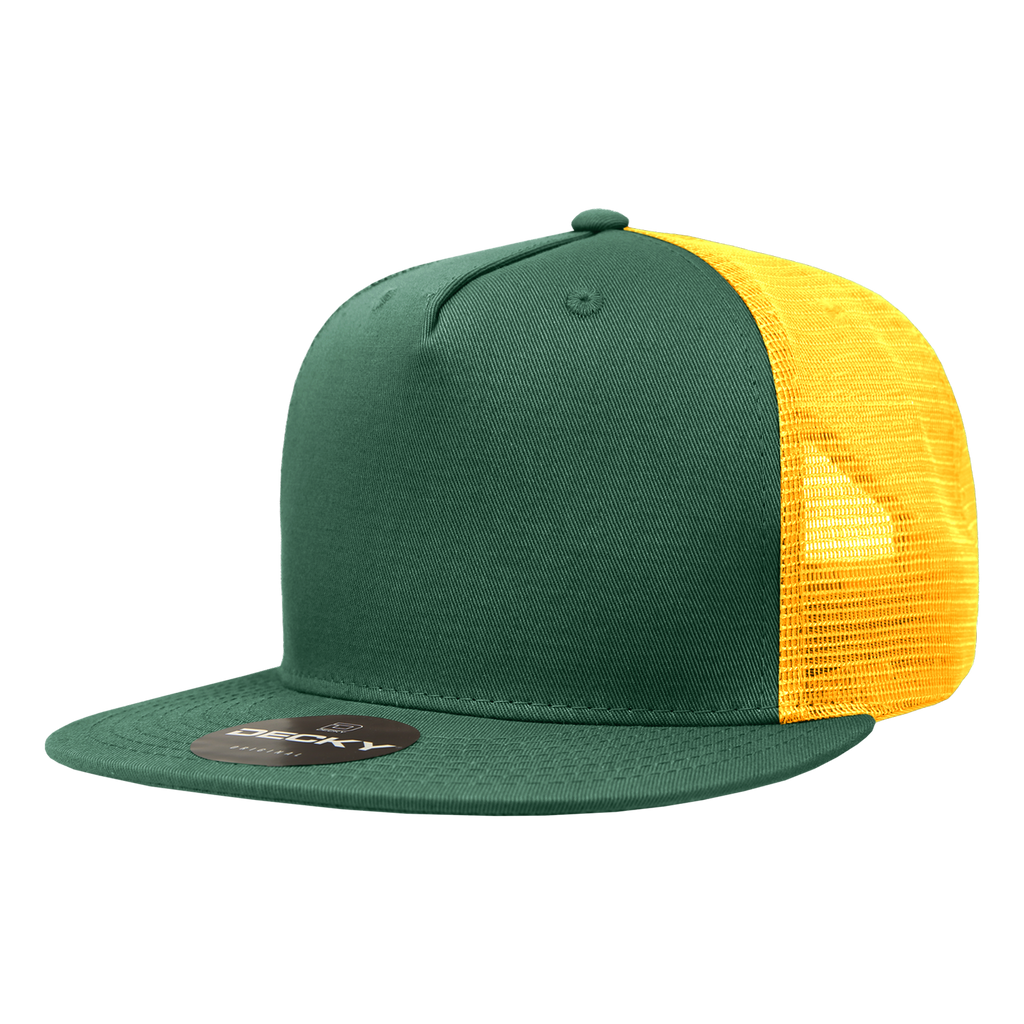 Decky 1040 5 Panel High Profile Structured Cotton Blend Trucker