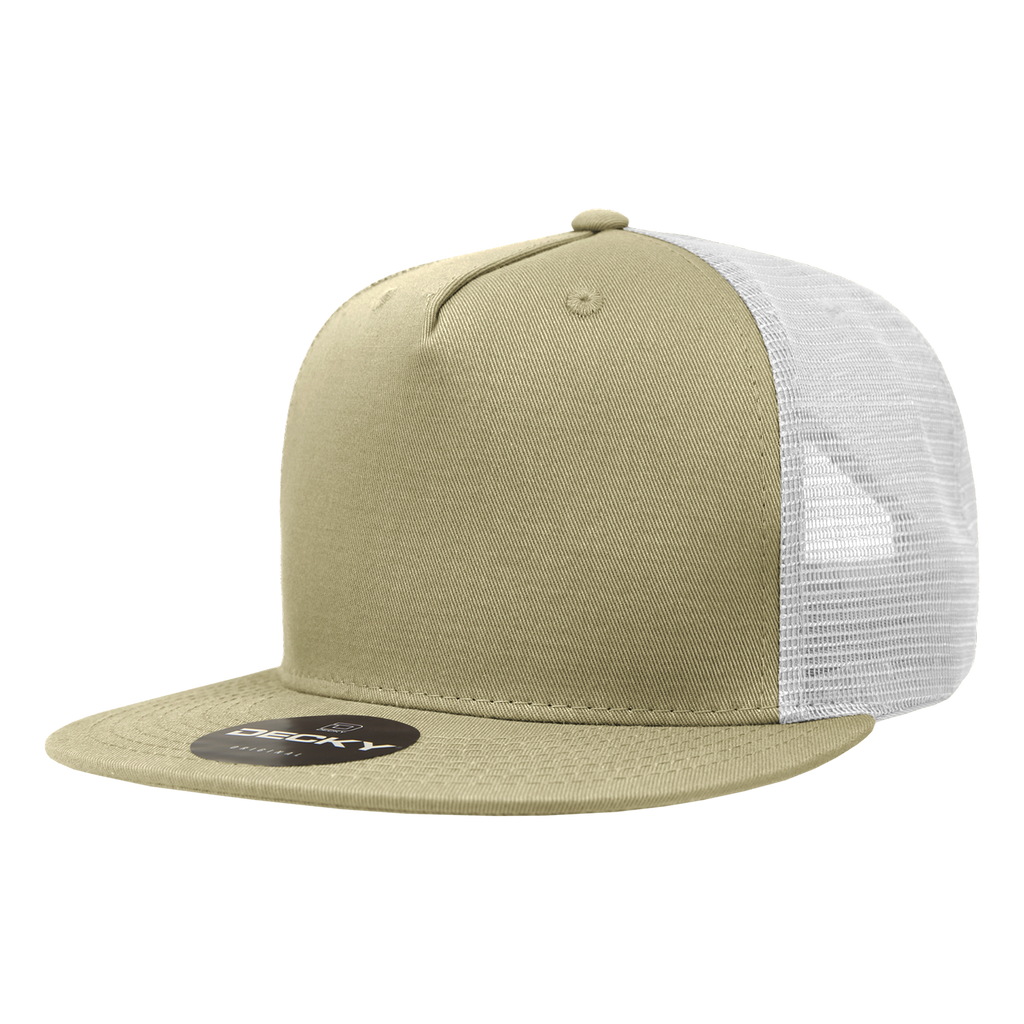 Decky 1040 5 Panel High Profile Structured Cotton Blend Trucker