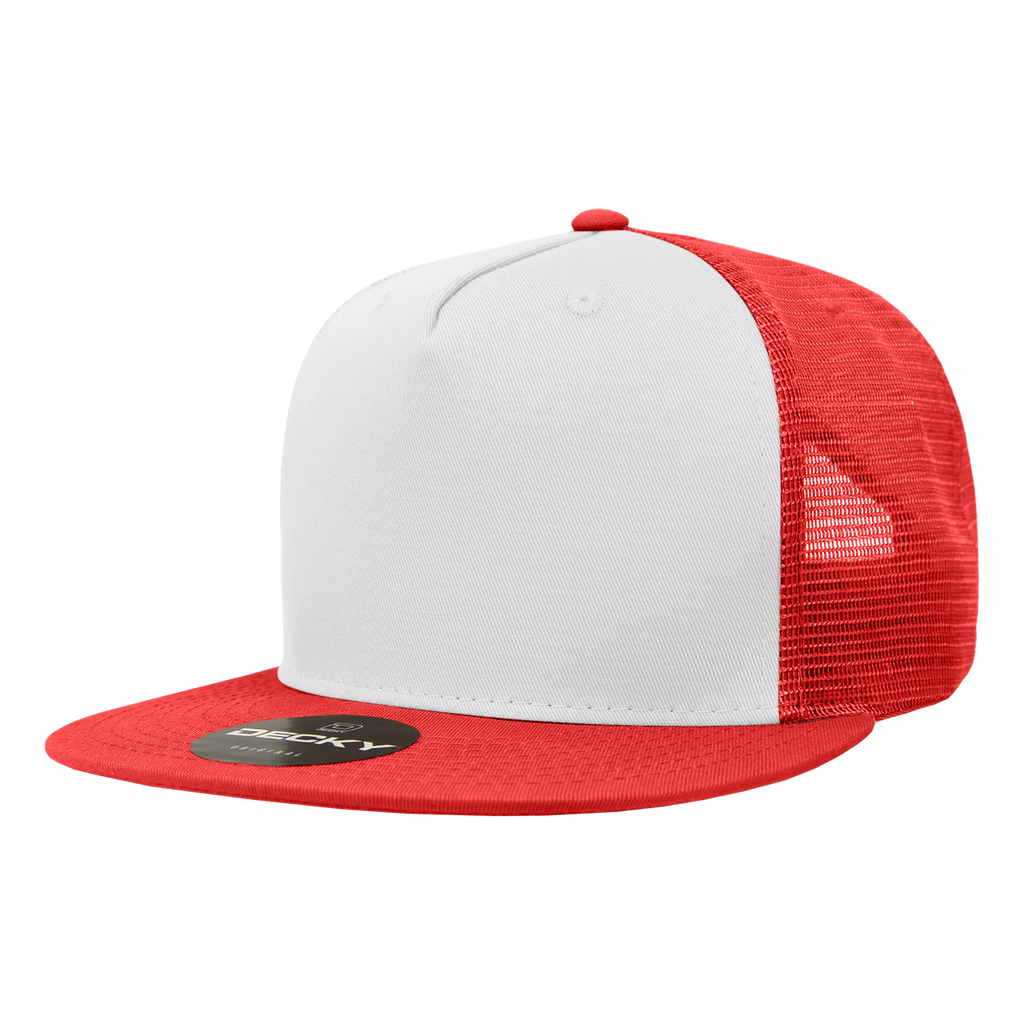 Decky 1040 5 Panel High Profile Structured Cotton Blend Trucker