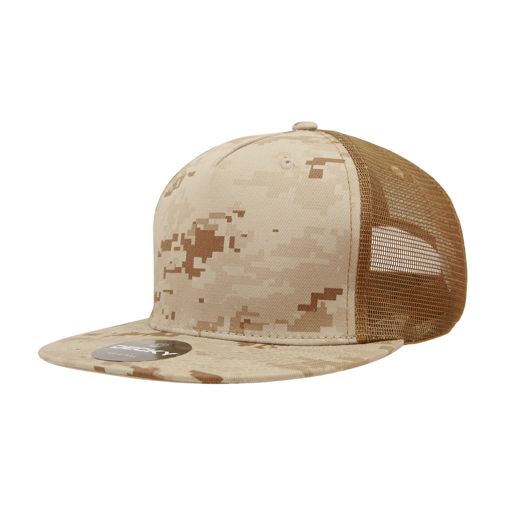 Decky 1040 5 Panel High Profile Structured Cotton Blend Trucker