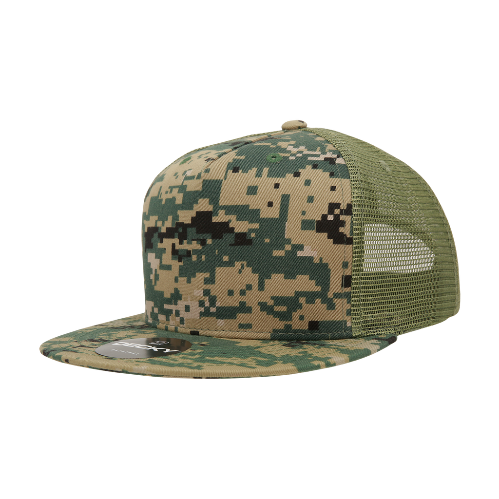 Decky 1040 5 Panel High Profile Structured Cotton Blend Trucker