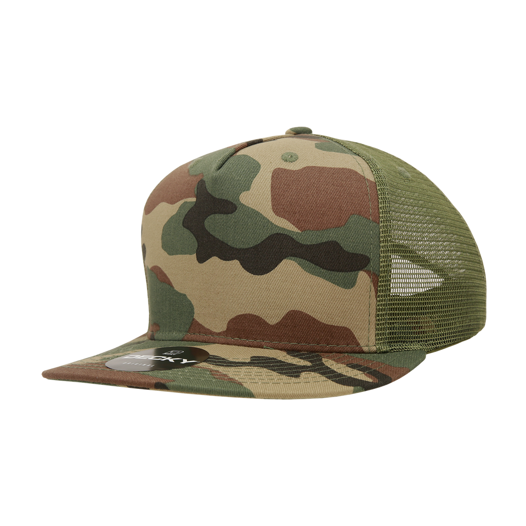 Decky 1040 5 Panel High Profile Structured Cotton Blend Trucker