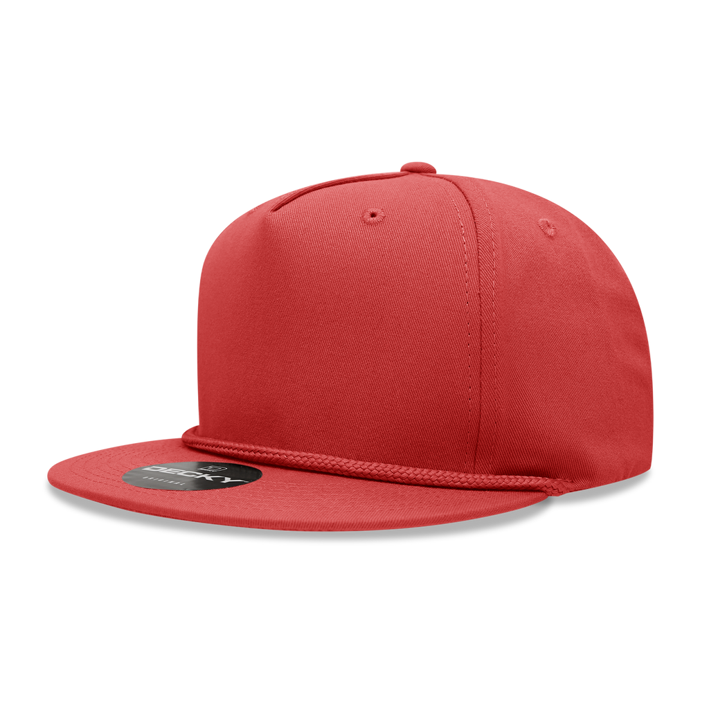 Decky 1041 5 Panel High Profile Structured Cotton Blend Rope Hat