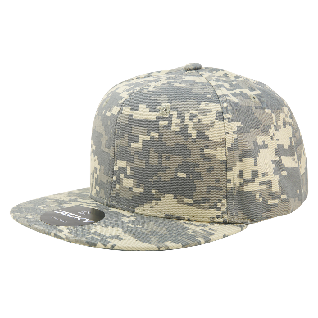 Decky 1047 6 Panel High Profile Structured Camo Snapback, ACU/ACU/ACU,          ACU