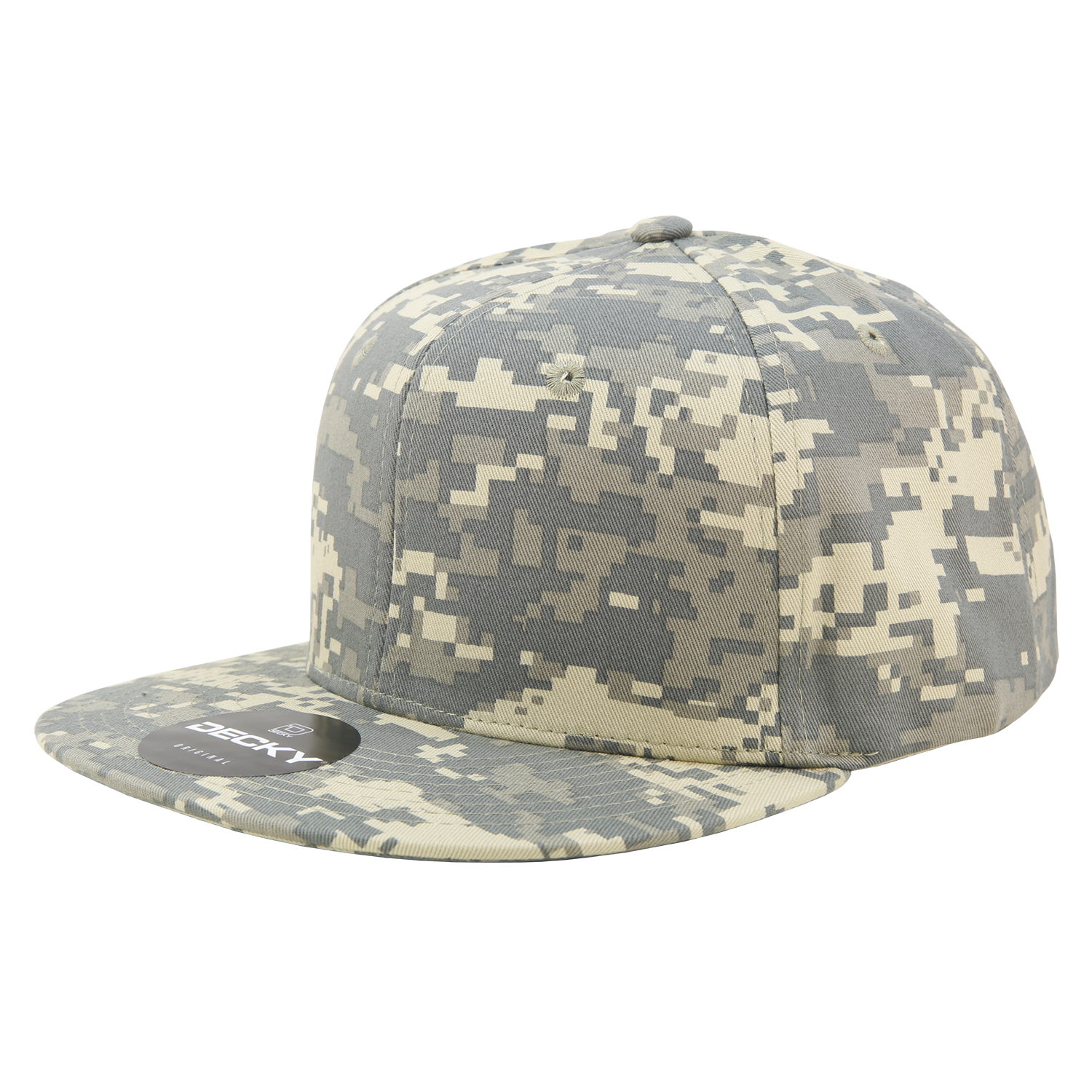 Decky 1047 6 Panel High Profile Structured Camo Snapback, ACU/ACU/ACU,          ACU