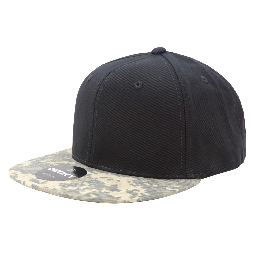 Decky 1047 6 Panel High Profile Structured Camo Snapback, ACU/ACU/ACU,          ACU