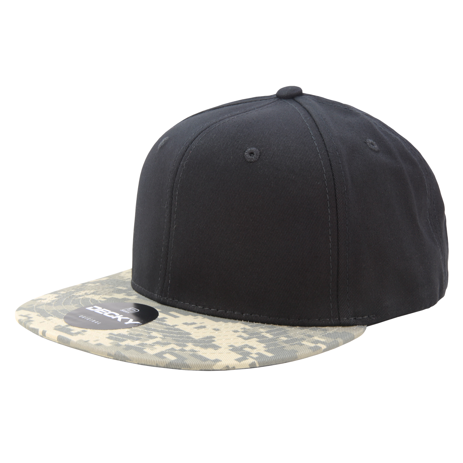Decky 1047 6 Panel High Profile Structured Camo Snapback, ACU/ACU/ACU,          ACU