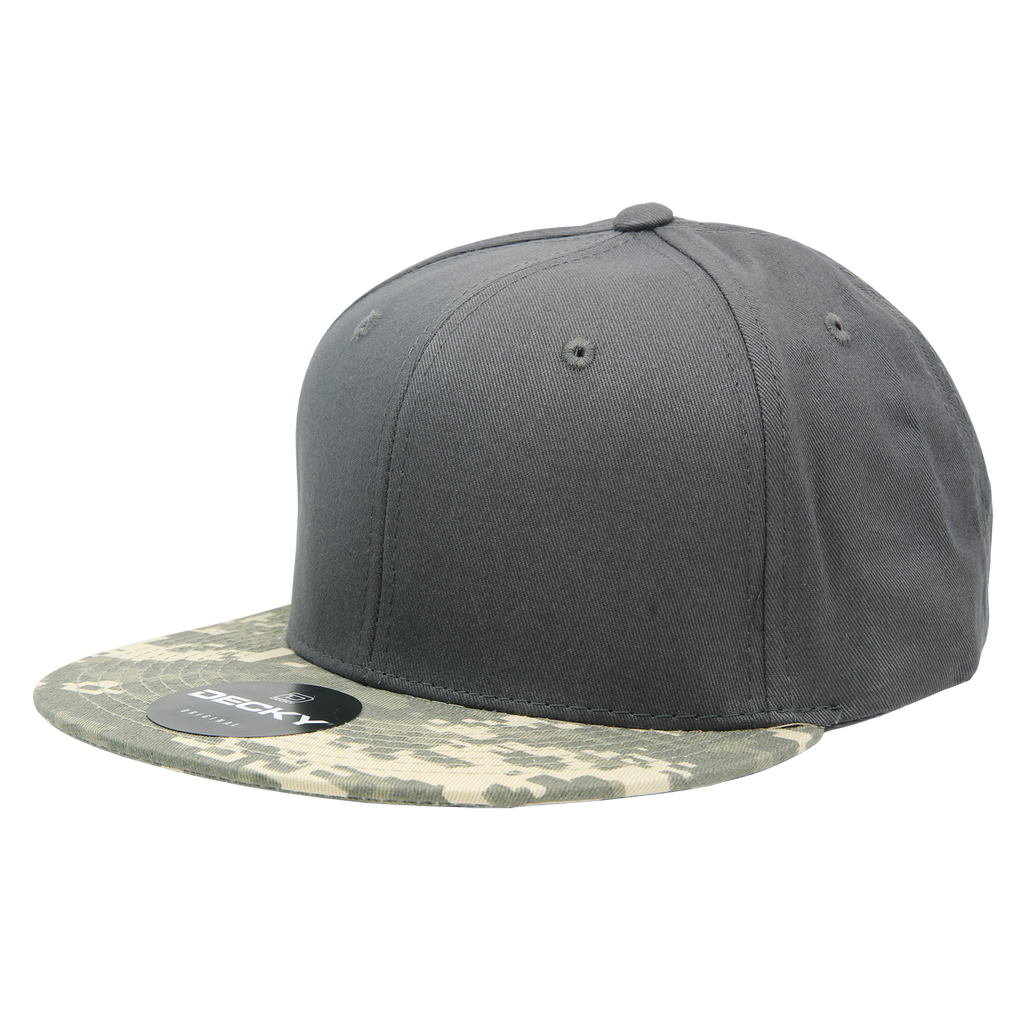 Decky 1047 6 Panel High Profile Structured Camo Snapback, ACU/ACU/ACU,          ACU