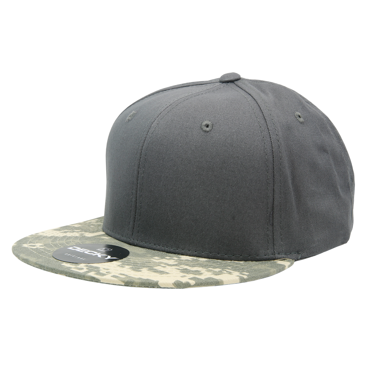 Decky 1047 6 Panel High Profile Structured Camo Snapback, ACU/ACU/ACU,          ACU