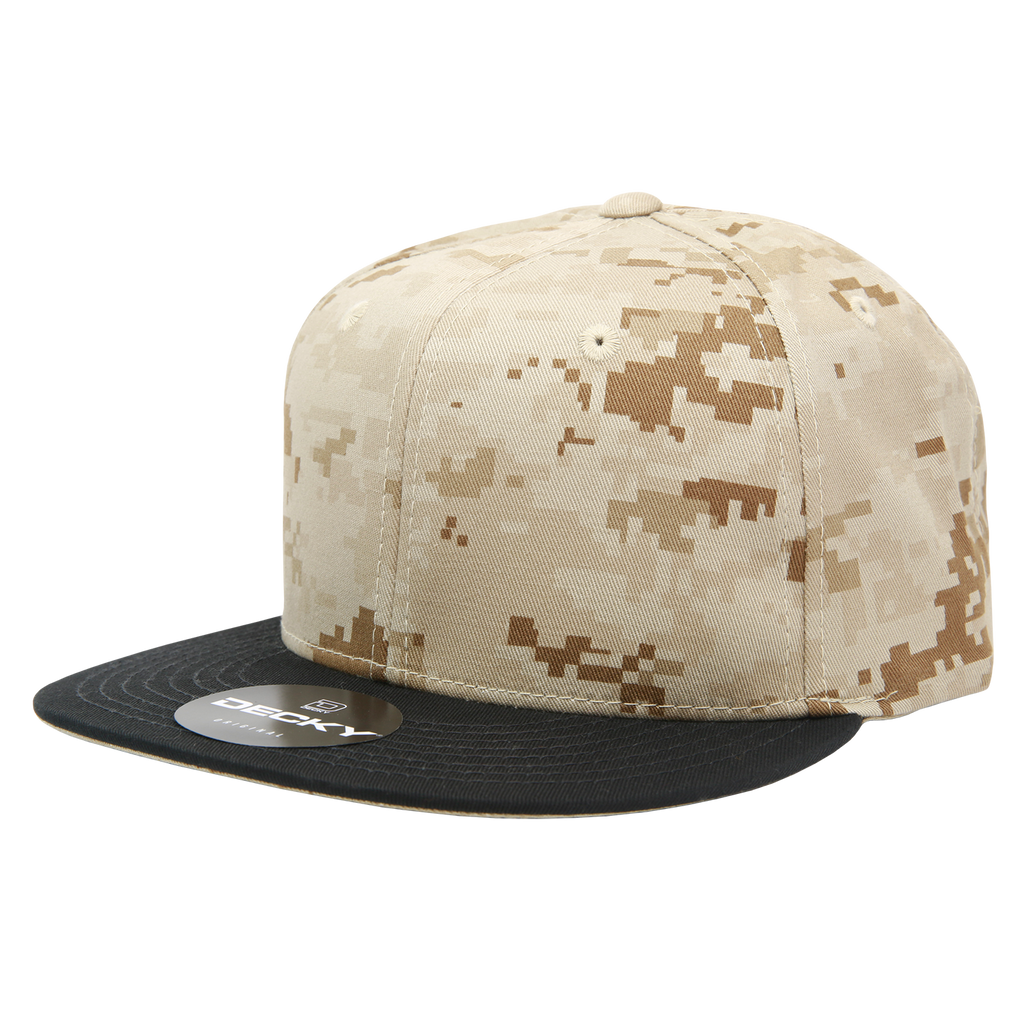 Decky 1047 6 Panel High Profile Structured Camo Snapback, ACU/ACU/ACU,          ACU