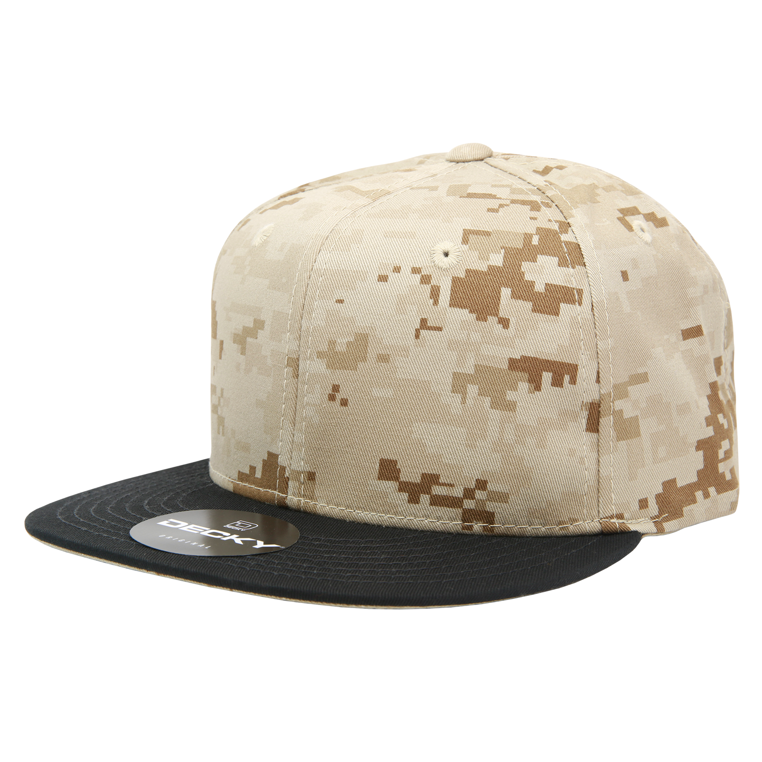 Decky 1047 6 Panel High Profile Structured Camo Snapback, ACU/ACU/ACU,          ACU