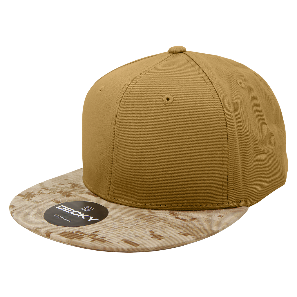 Decky 1047 6 Panel High Profile Structured Camo Snapback, ACU/ACU/ACU,          ACU