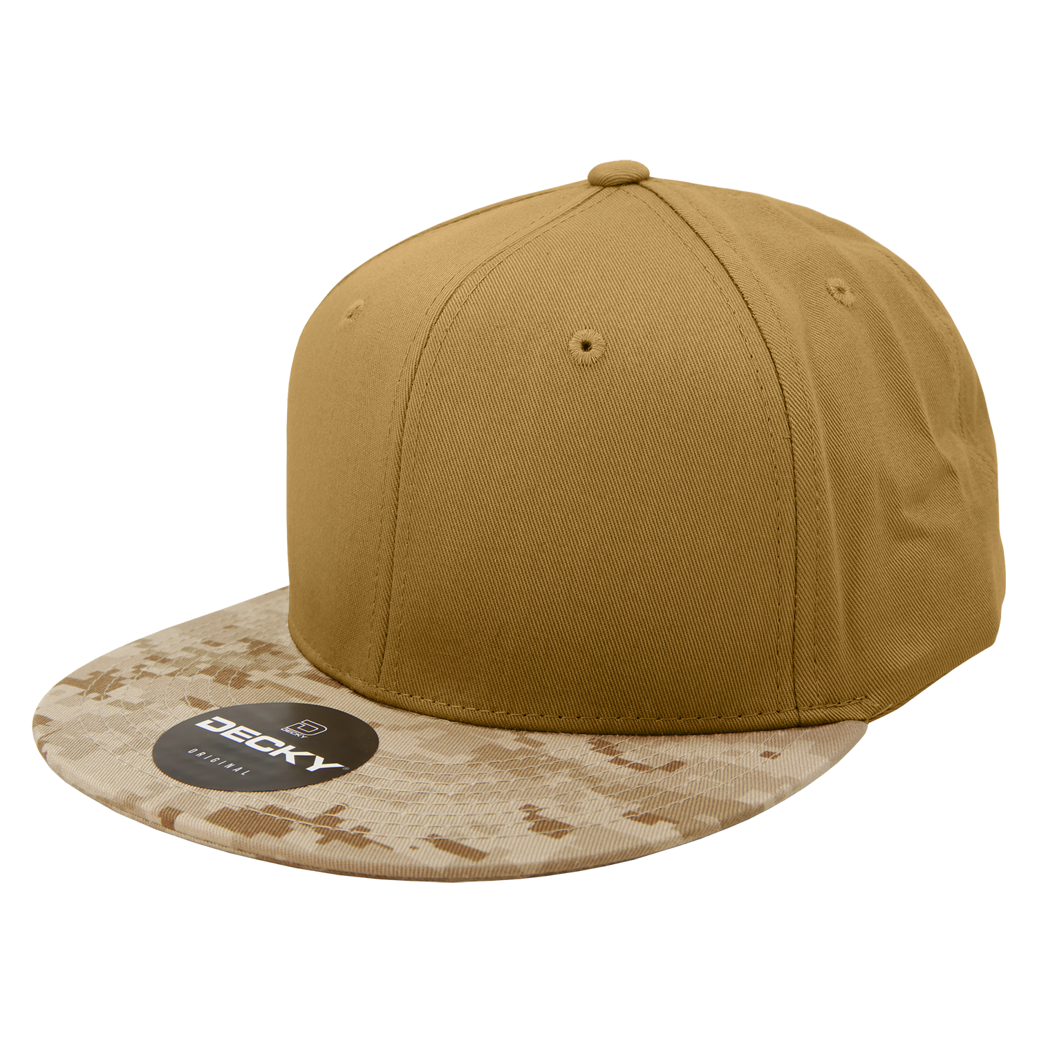 Decky 1047 6 Panel High Profile Structured Camo Snapback, ACU/ACU/ACU,          ACU