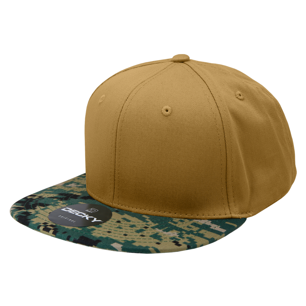 Decky 1047 6 Panel High Profile Structured Camo Snapback, ACU/ACU/ACU,          ACU