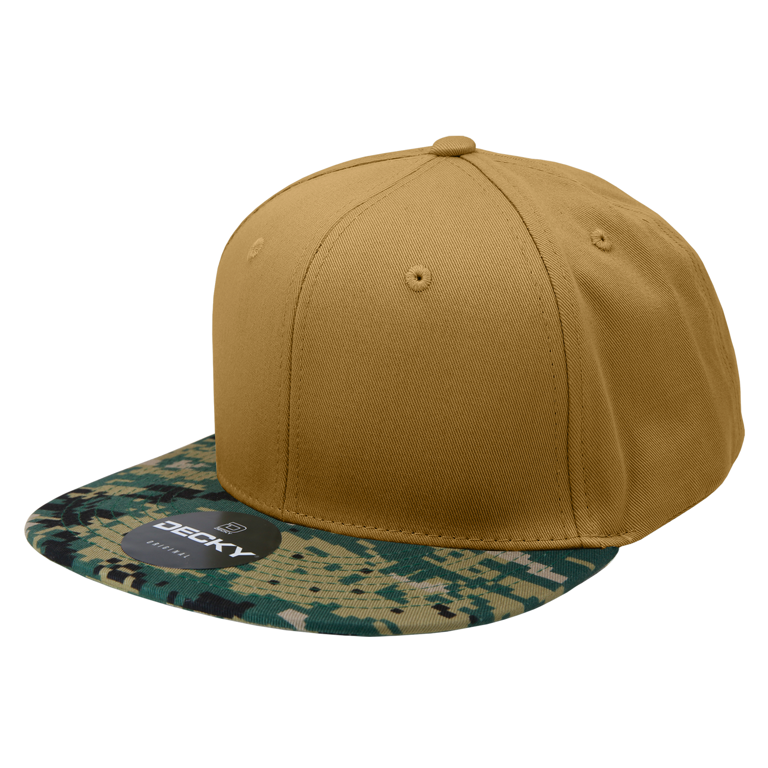 Decky 1047 6 Panel High Profile Structured Camo Snapback, ACU/ACU/ACU,          ACU