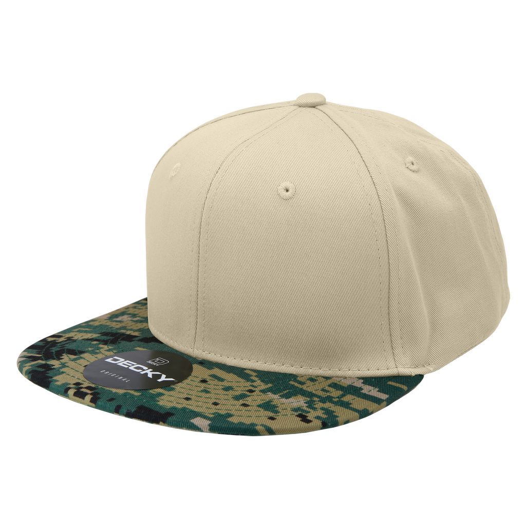 Decky 1047 6 Panel High Profile Structured Camo Snapback, ACU/ACU/ACU,          ACU