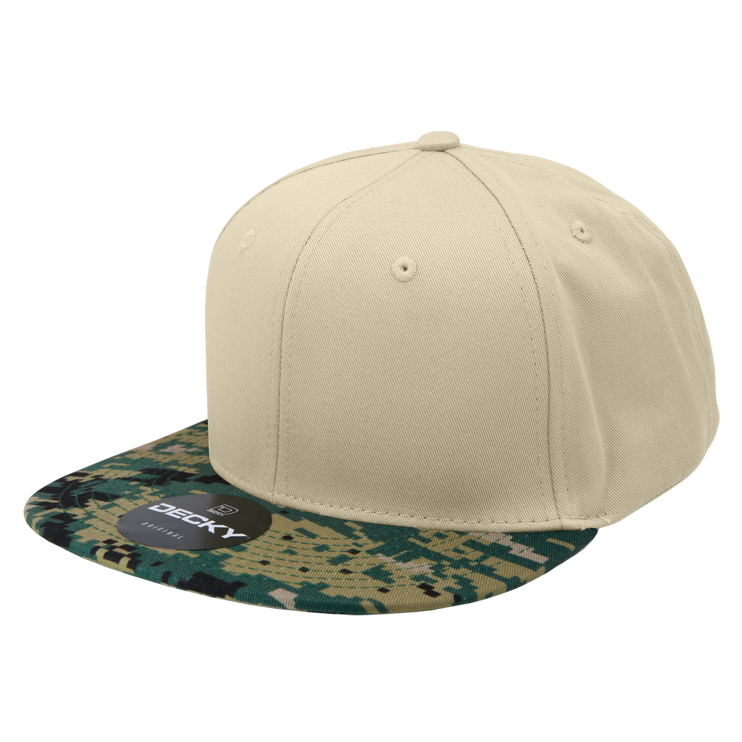 Decky 1047 6 Panel High Profile Structured Camo Snapback, ACU/ACU/ACU,          ACU