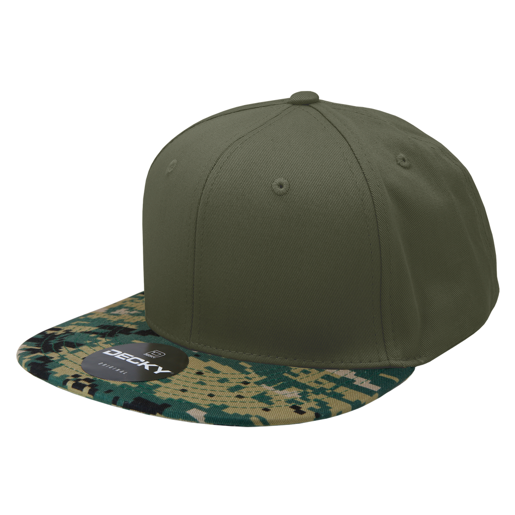 Decky 1047 6 Panel High Profile Structured Camo Snapback, ACU/ACU/ACU,          ACU