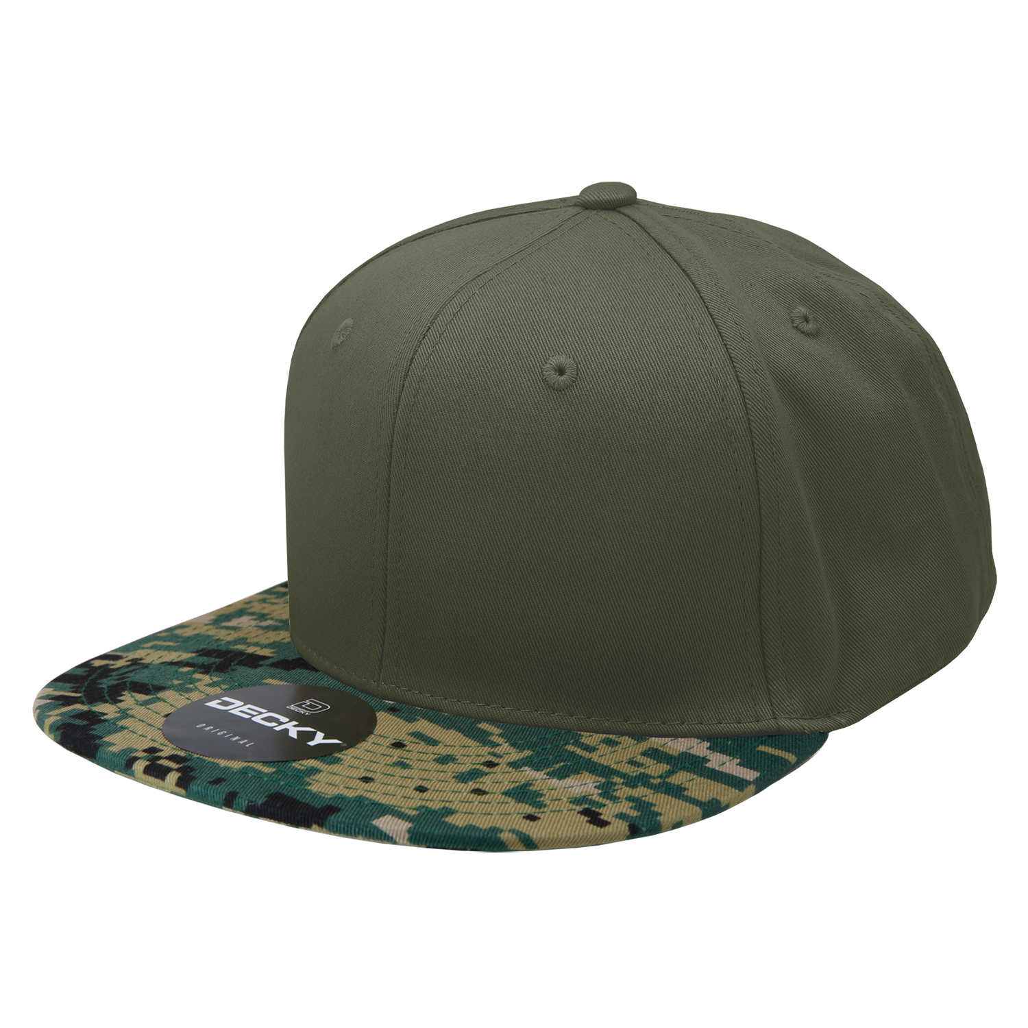 Decky 1047 6 Panel High Profile Structured Camo Snapback, ACU/ACU/ACU,          ACU