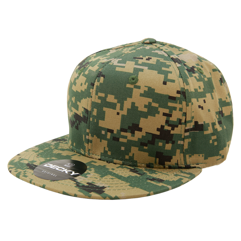 Decky 1047 6 Panel High Profile Structured Camo Snapback, ACU/ACU/ACU,          ACU