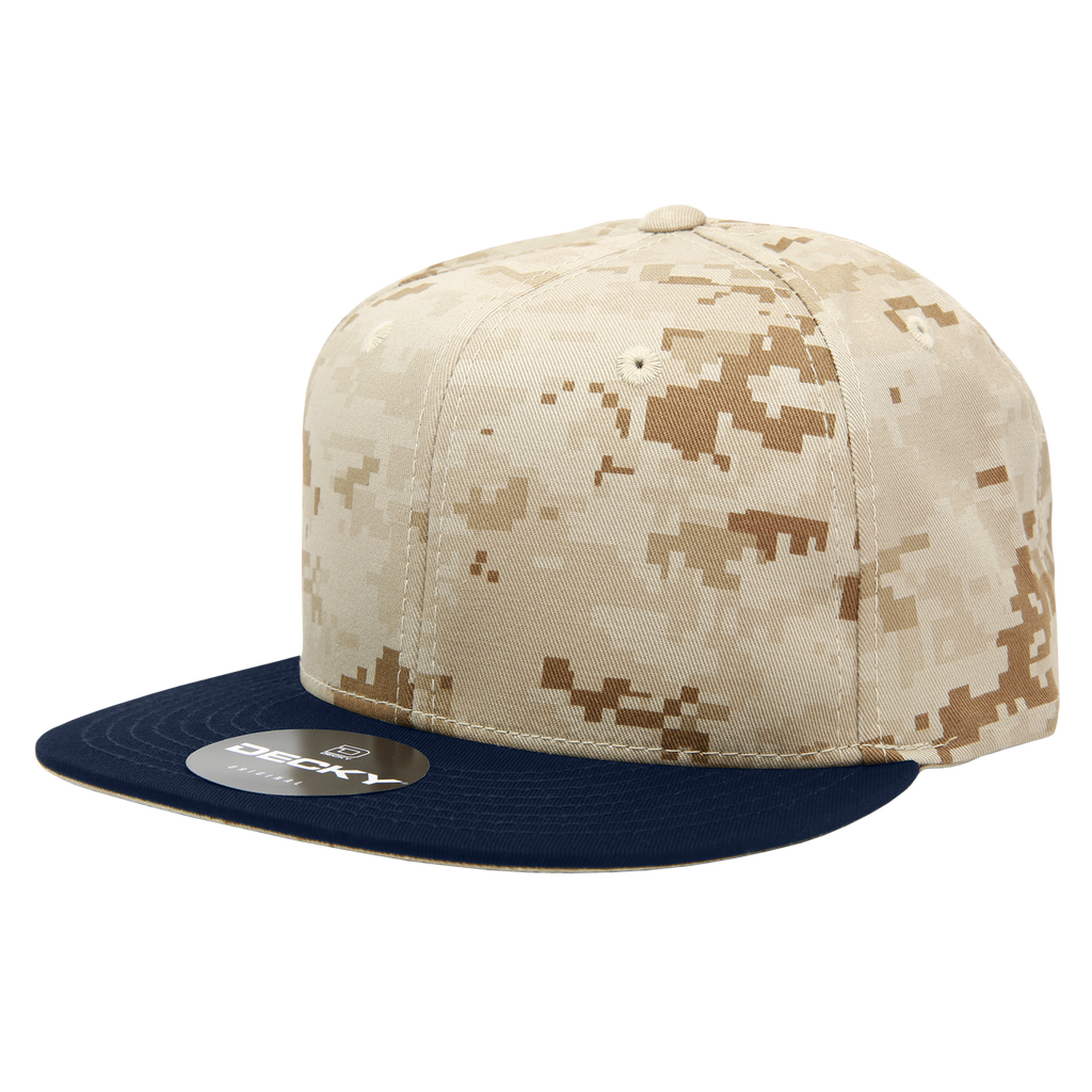 Decky 1047 6 Panel High Profile Structured Camo Snapback, ACU/ACU/ACU,          ACU