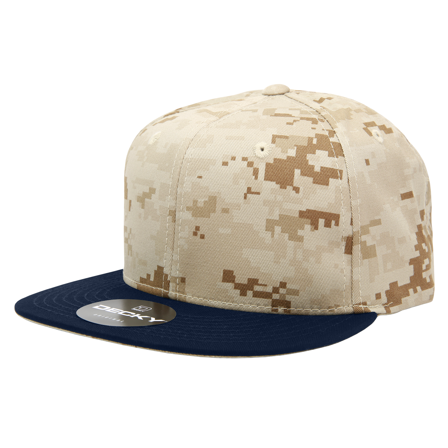 Decky 1047 6 Panel High Profile Structured Camo Snapback, ACU/ACU/ACU,          ACU