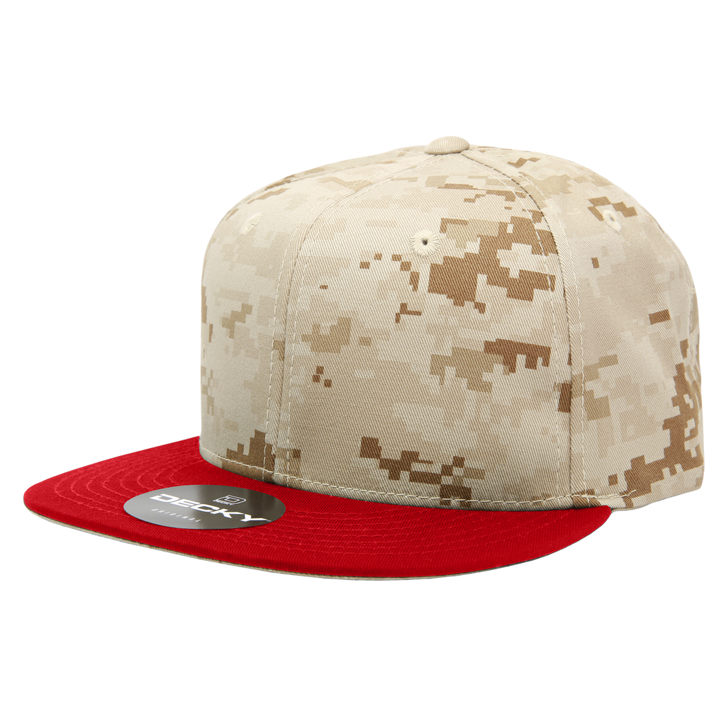 Decky 1047 6 Panel High Profile Structured Camo Snapback, ACU/ACU/ACU,          ACU