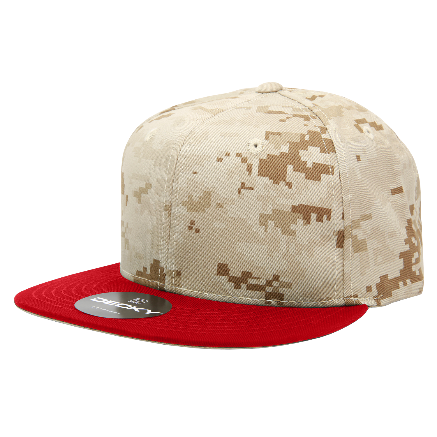 Decky 1047 6 Panel High Profile Structured Camo Snapback, ACU/ACU/ACU,          ACU