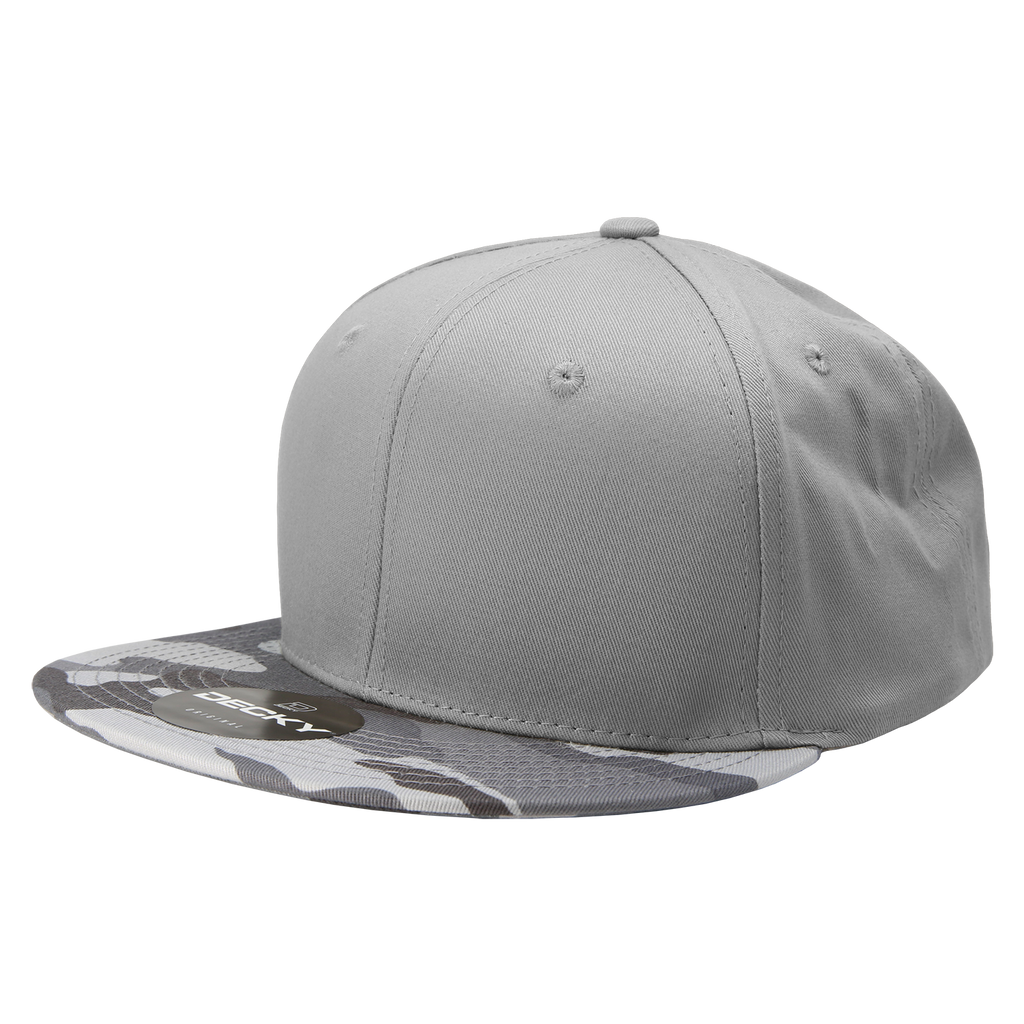 Decky 1047 6 Panel High Profile Structured Camo Snapback, ACU/ACU/ACU,          ACU