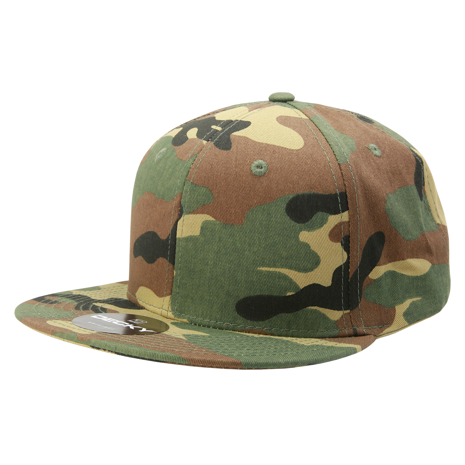 Decky 1047 6 Panel High Profile Structured Camo Snapback, ACU/ACU/ACU,          ACU