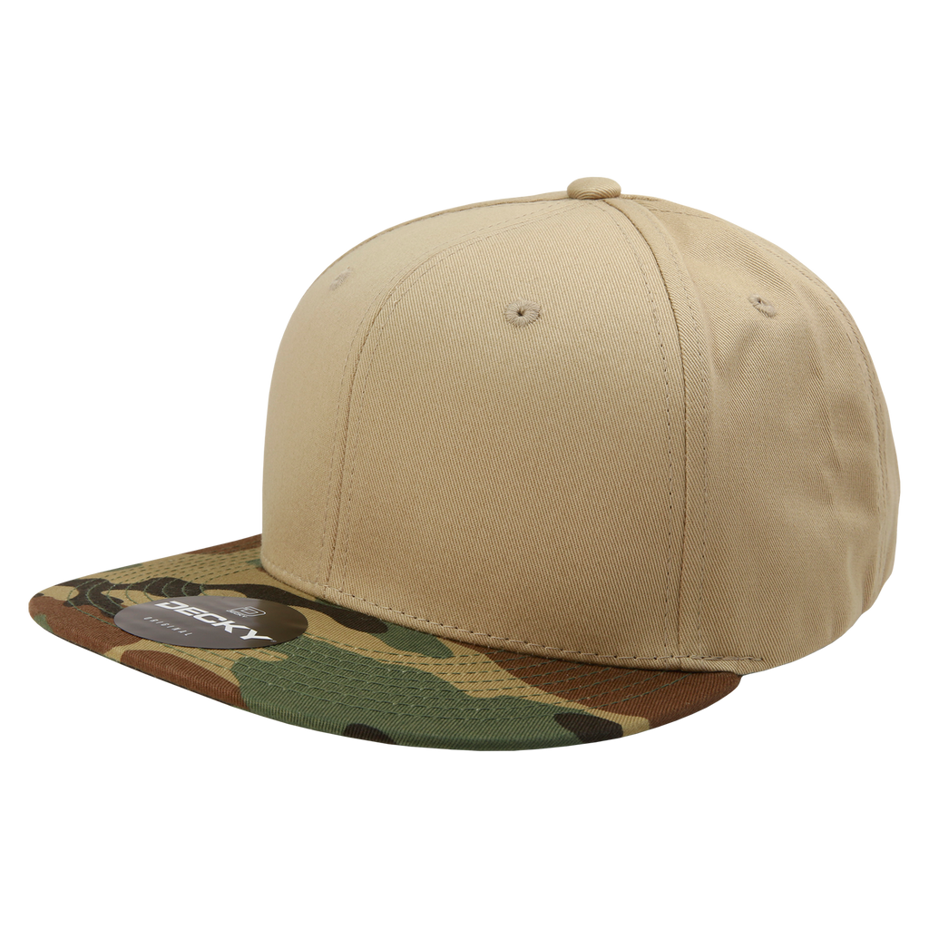 Decky 1047 6 Panel High Profile Structured Camo Snapback, ACU/ACU/ACU,          ACU