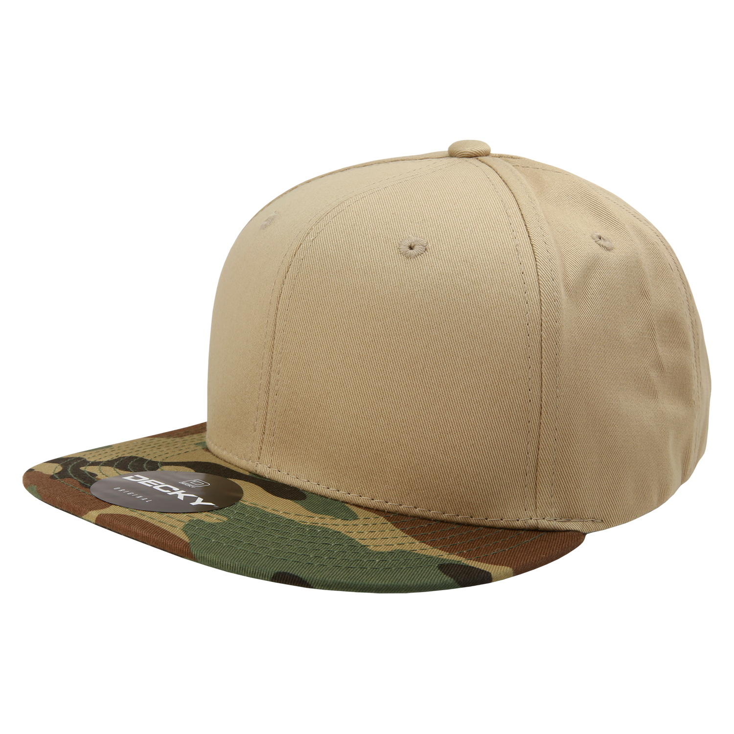 Decky 1047 6 Panel High Profile Structured Camo Snapback, ACU/ACU/ACU,          ACU