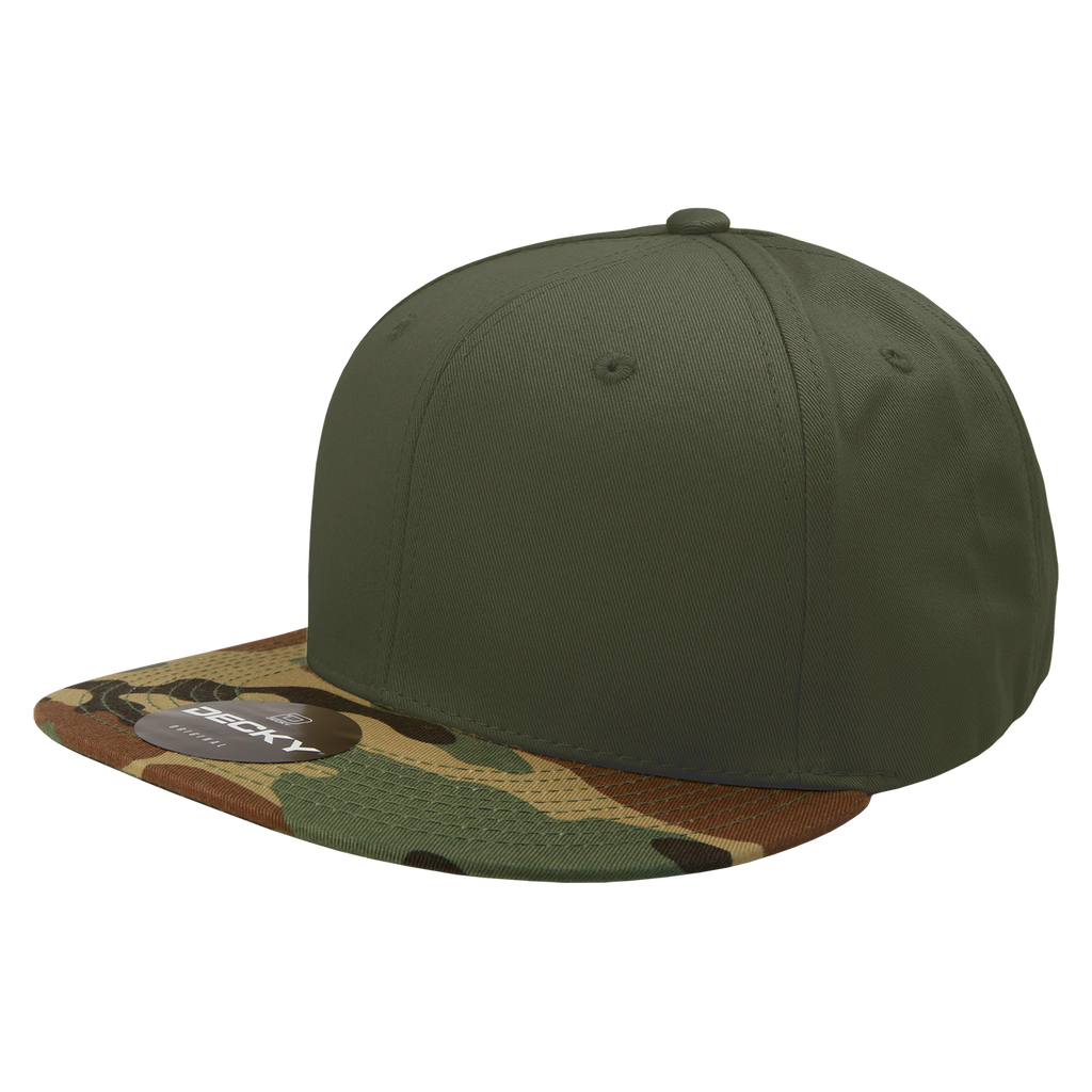 Decky 1047 6 Panel High Profile Structured Camo Snapback, ACU/ACU/ACU,          ACU