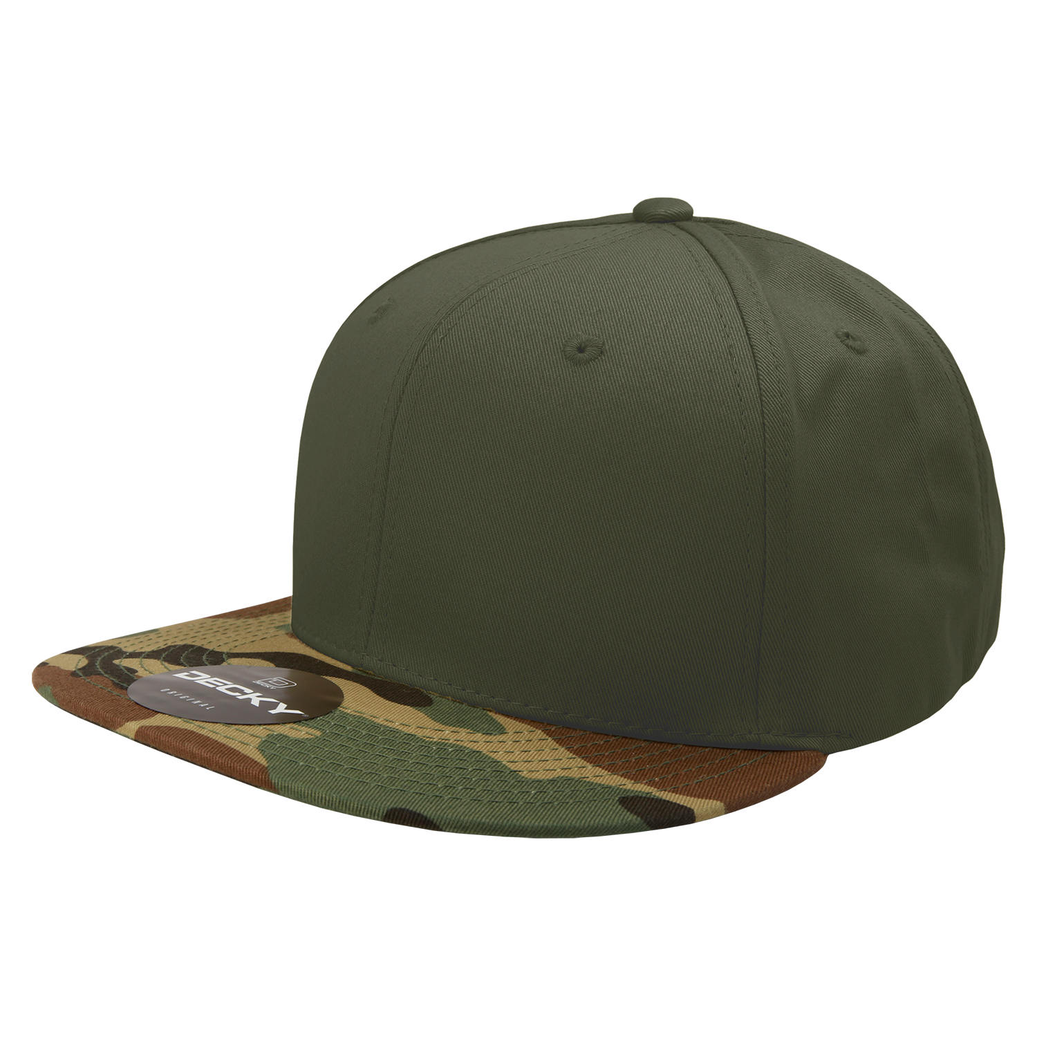 Decky 1047 6 Panel High Profile Structured Camo Snapback, ACU/ACU/ACU,          ACU
