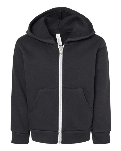 BELLA + CANVAS 3739T Toddler Sponge Fleece Full-Zip Hoodie Sweatshirt